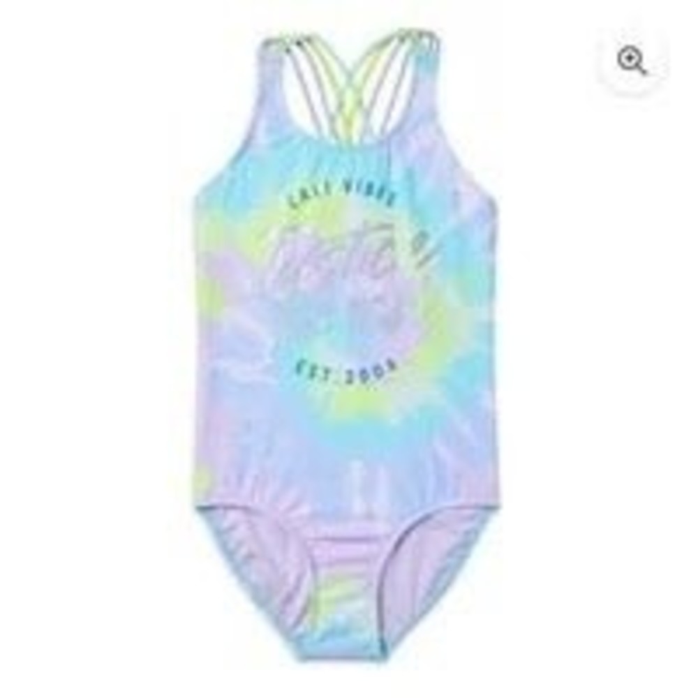 Justice Girls size L 12/14 1 Piece Multi Straps Swimsuit (a49)